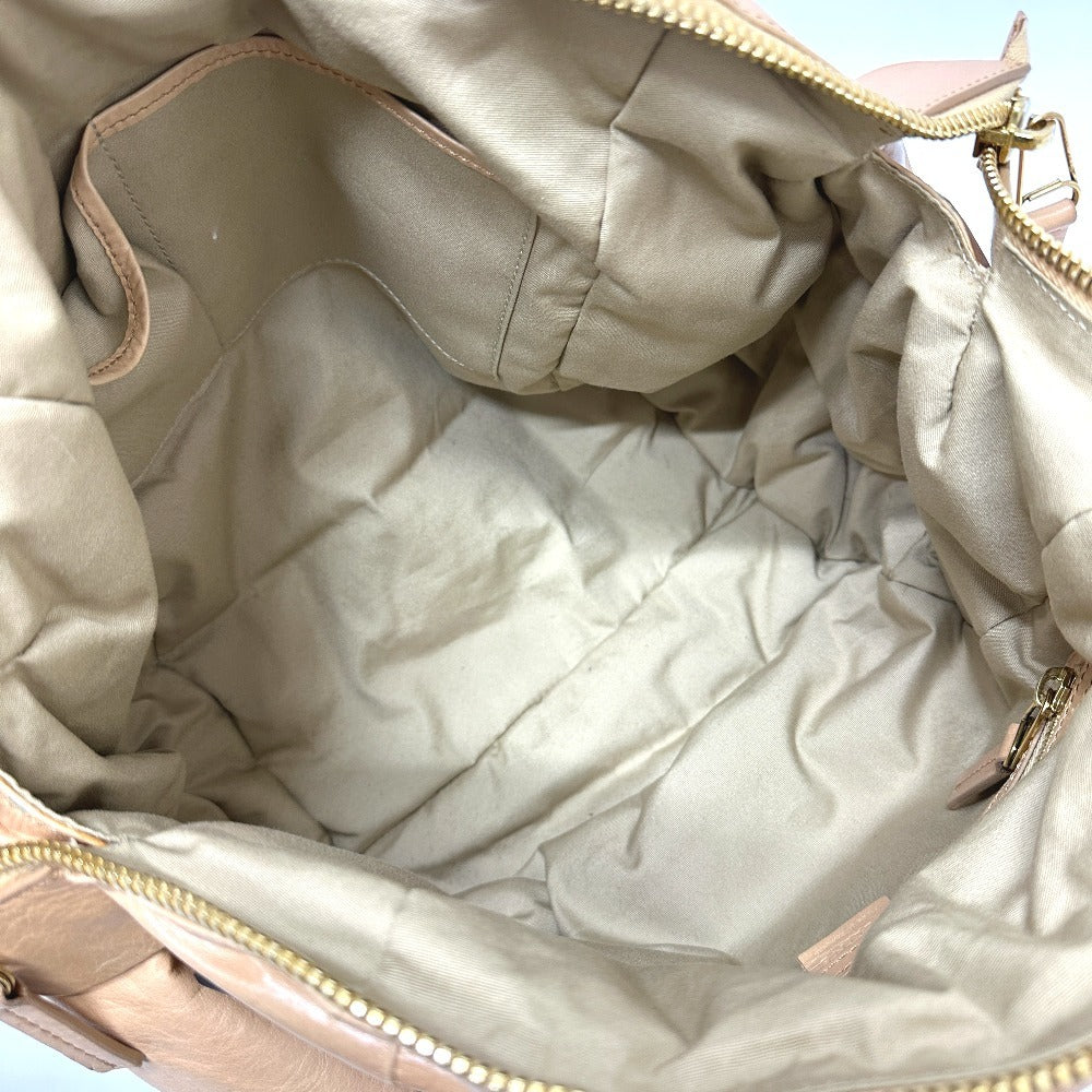 CELINE Women's Padded Shoulder Bag/Handbag in Beige Leather