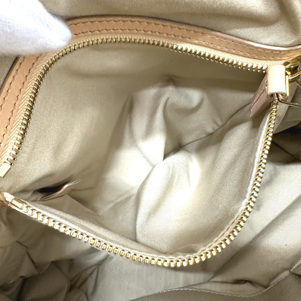 CELINE Women's Padded Shoulder Bag/Handbag in Beige Leather