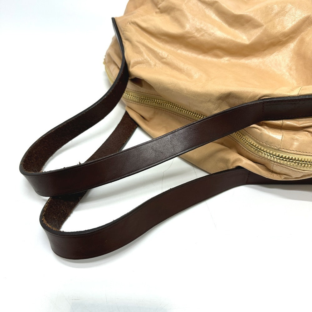 CELINE Women's Padded Shoulder Bag/Handbag in Beige Leather