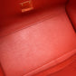 CELINE 2-Way Handbag, Trapeze Shoulder Bag, Suede/Leather, Women's, Black, Gray x Black x Orange