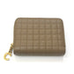 CELINE 663BFL.15KH Quilted C Charm Compact Zip Wallet Wallet coin purse Leather Car key Brown Used
