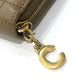 CELINE 663BFL.15KH Quilted C Charm Compact Zip Wallet Wallet coin purse Leather Car key Brown Used