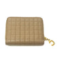 CELINE 663BFL.15KH Quilted C Charm Compact Zip Wallet Wallet coin purse Leather Car key Brown Used