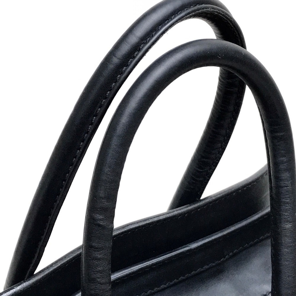 CELINE Micro Shopper Luggage Series Tote Bag, Leather, Women's, Beige/Black