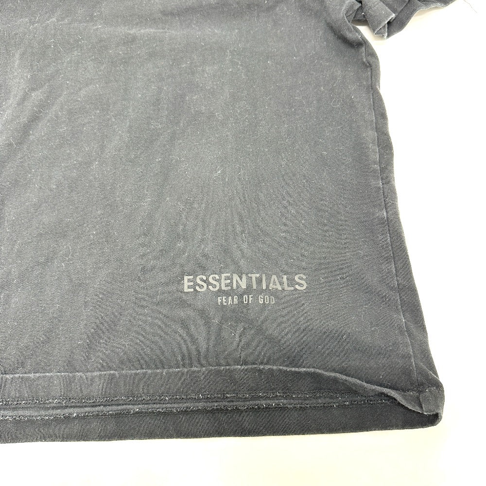 S.ESSENTIALS logo Apparel Clothing Crew Neck Tops Short sleeve T-shirt cotton Black Used