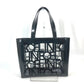 CELINE ロゴ ショルダーバッグ 肩掛け トートバッグ ビニール レディース ブラック
