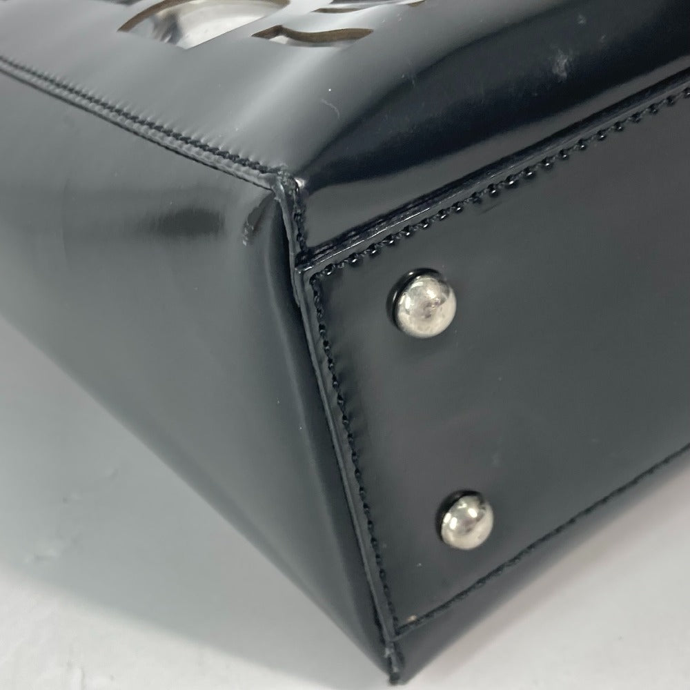 CELINE ロゴ ショルダーバッグ 肩掛け トートバッグ ビニール レディース ブラック