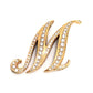 jewelry K18 Alpha Initial M Diamond Accessory Necklace Top Pendant Top K18 Ladies Gold
