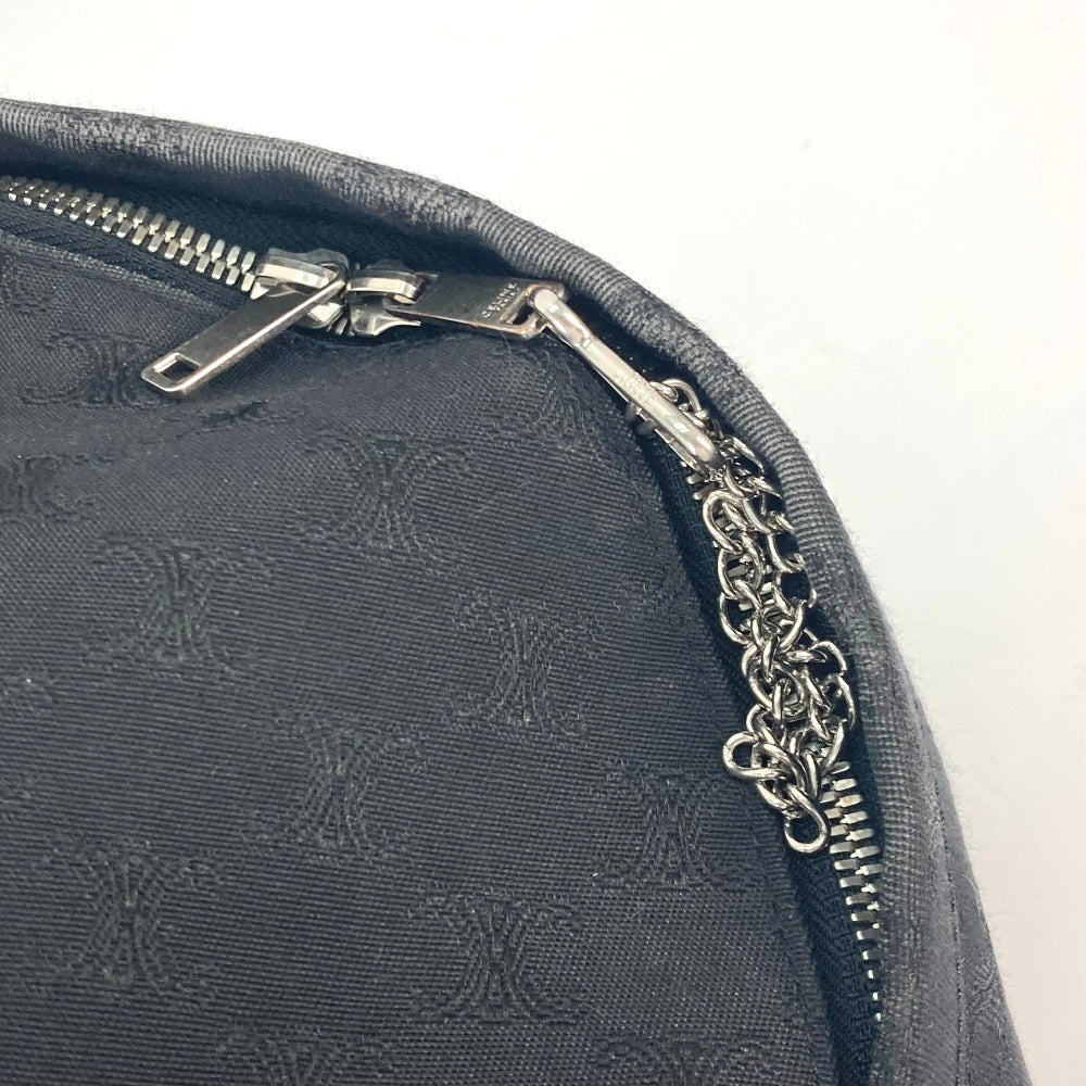 CELINE トリオンフ ロゴ カバン バックパック リュックサック キャンバス メンズ ブラック