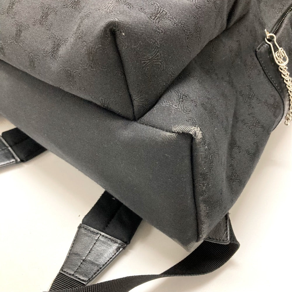 CELINE トリオンフ ロゴ カバン バックパック リュックサック キャンバス メンズ ブラック