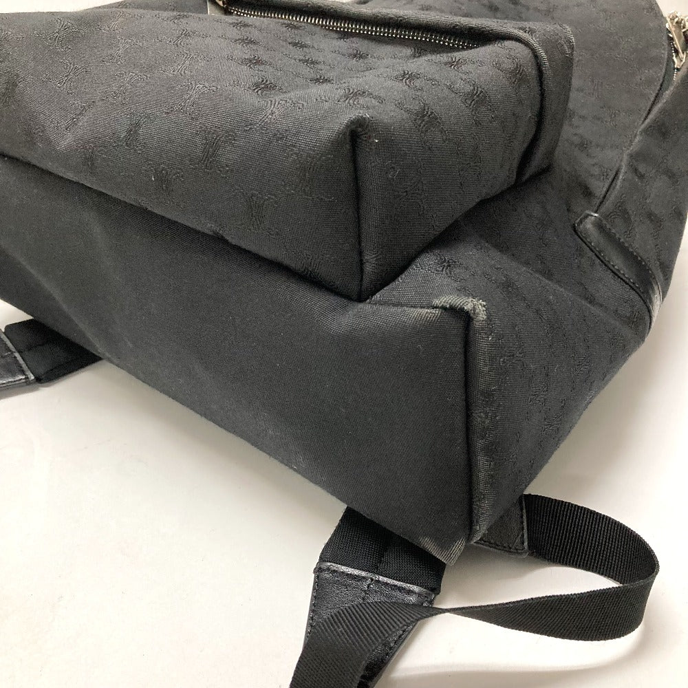 CELINE トリオンフ ロゴ カバン バックパック リュックサック キャンバス メンズ ブラック