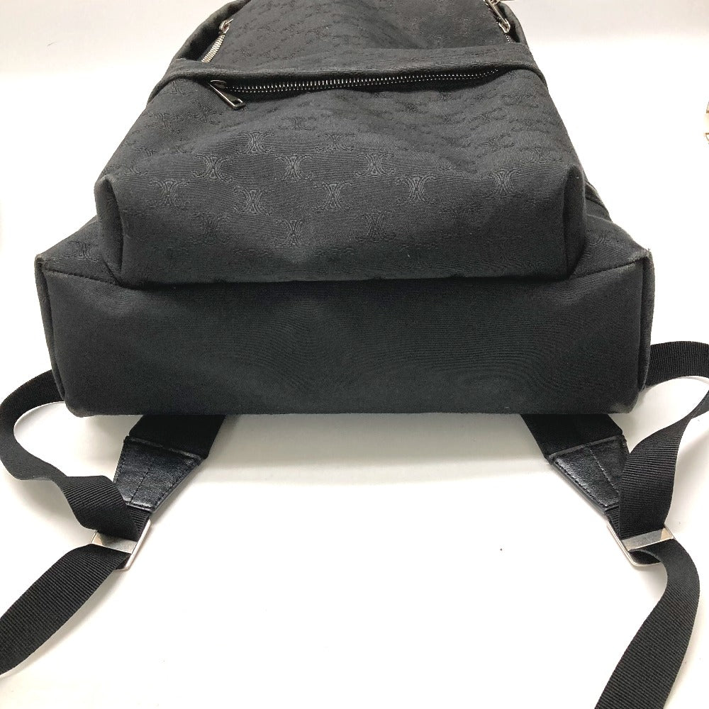 CELINE トリオンフ ロゴ カバン バックパック リュックサック キャンバス メンズ ブラック