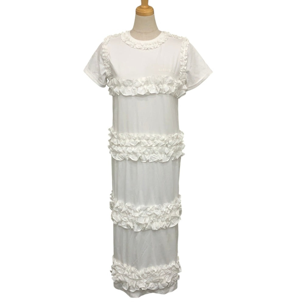 BIBIY. B61-OP158WHF Frill design IRIS RUFFLE DRESS Short-sleeved apparel Dress cotton White Used