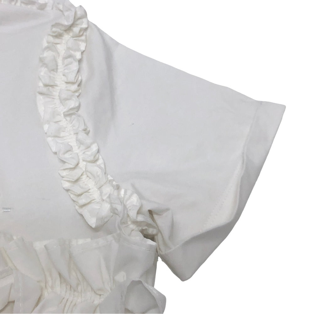 BIBIY. B61-OP158WHF Frill design IRIS RUFFLE DRESS Short-sleeved apparel Dress cotton White Used