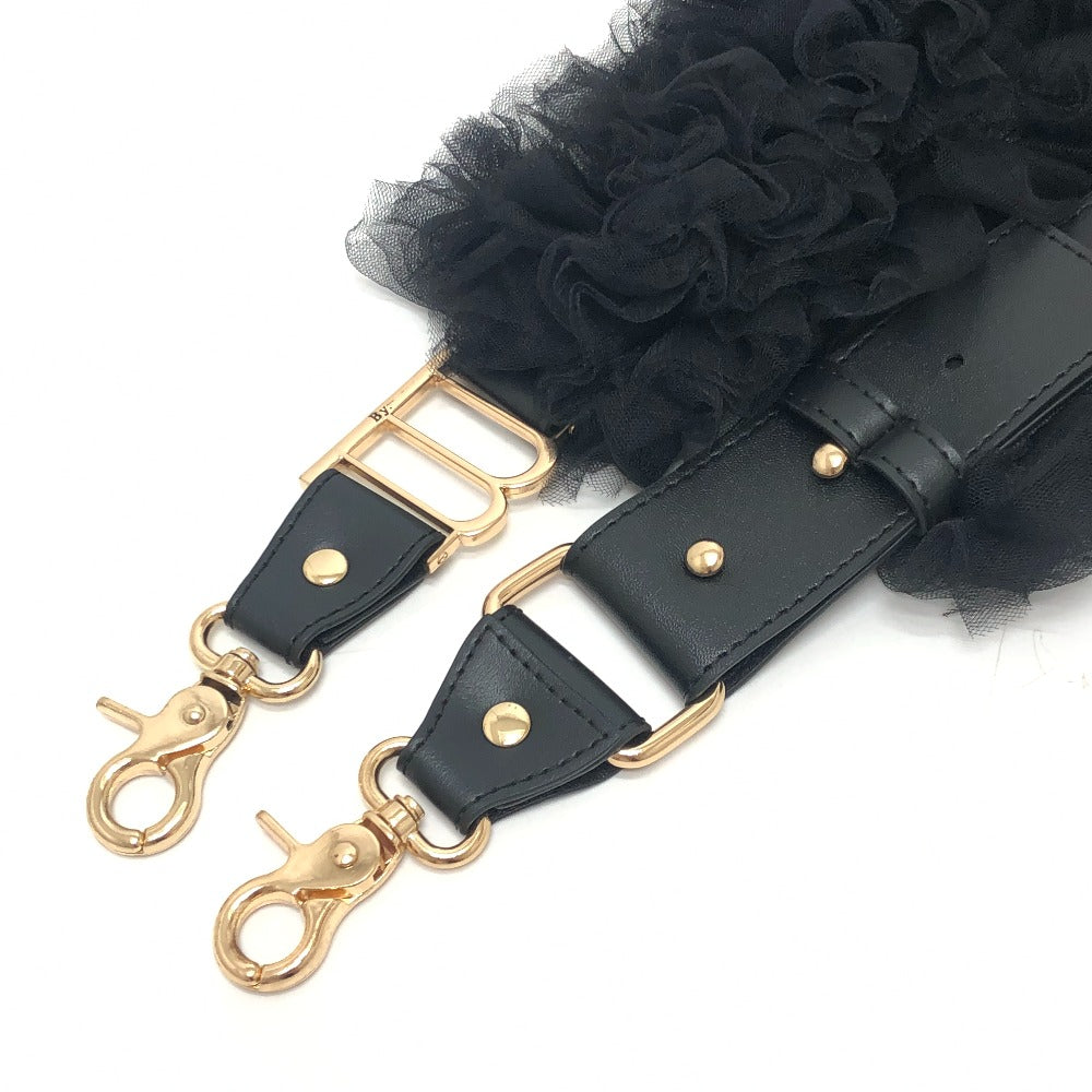 BIBIY. Frill design Lace Fashion accessory Shoulder strap Canvas Black Used