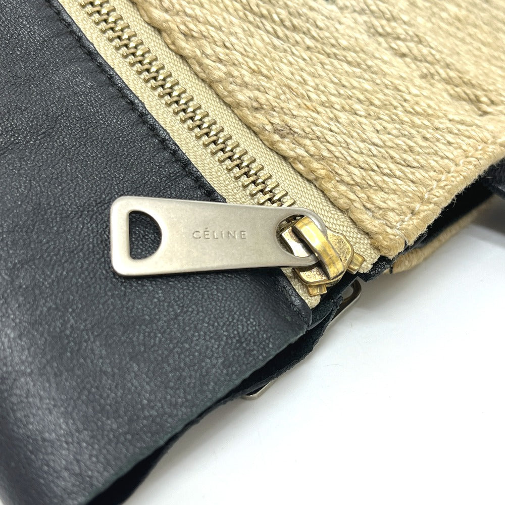 CELINE Cabagazette handbag tote bag, linen, women's, beige