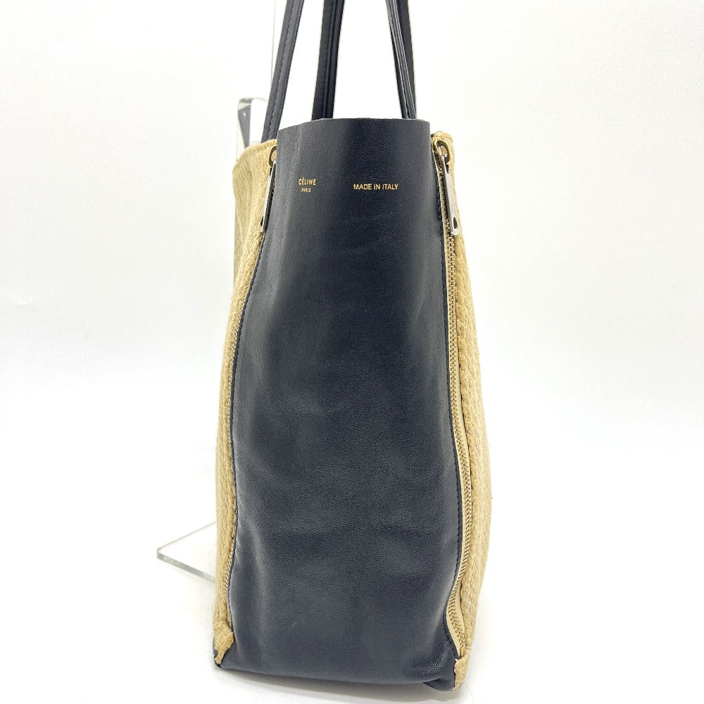 CELINE Cabagazette handbag tote bag, linen, women's, beige