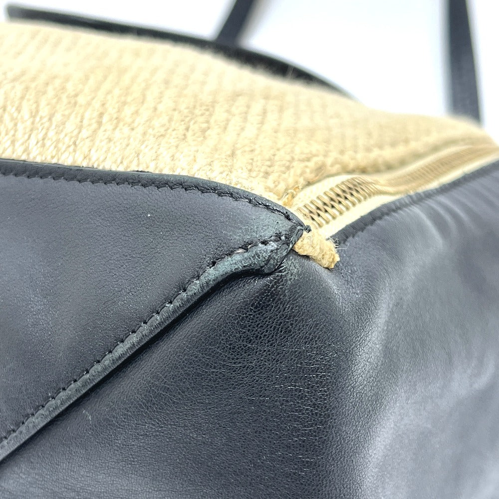 CELINE Cabagazette handbag tote bag, linen, women's, beige