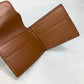CELINE Triomphe Card Case with Flap, Bi-fold Wallet, Leather, Men's, Brown