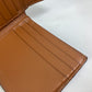 CELINE Triomphe Card Case with Flap, Bi-fold Wallet, Leather, Men's, Brown
