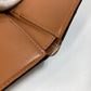CELINE Triomphe Card Case with Flap, Bi-fold Wallet, Leather, Men's, Brown