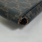 CELINE Triomphe Card Case with Flap, Bi-fold Wallet, Leather, Men's, Brown