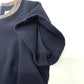 Denim By Victoria Beckham Apparel: Short-sleeved, double-zip, knee-length dress Dress polyester blue Used