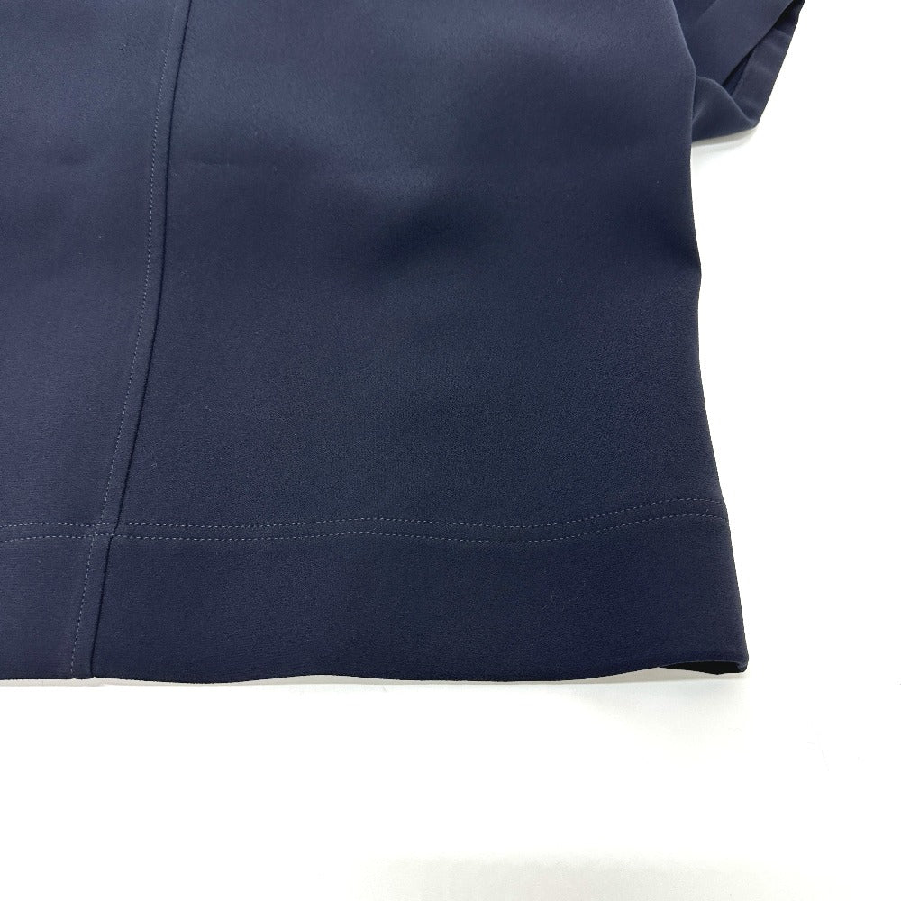 Denim By Victoria Beckham Apparel: Short-sleeved, double-zip, knee-length dress Dress polyester blue Used