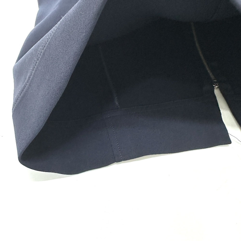 Denim By Victoria Beckham Apparel: Short-sleeved, double-zip, knee-length dress Dress polyester blue Used