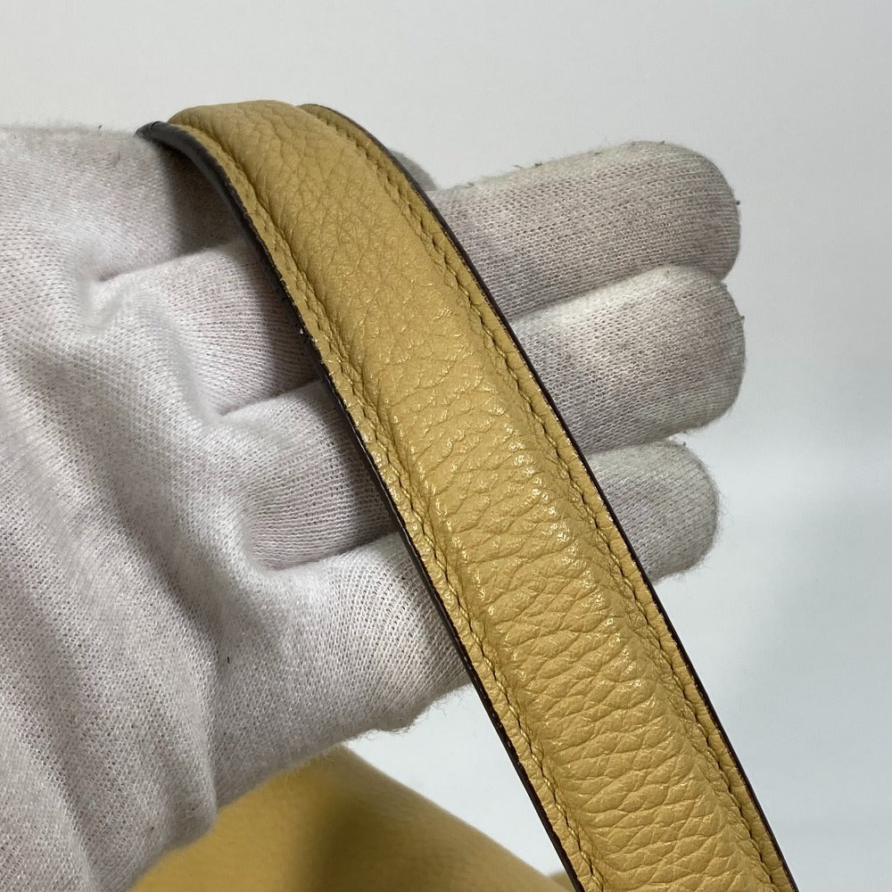 CELINE Mini Belt Bag, 2-Way Shoulder Bag, Leather, Women's, Yellow