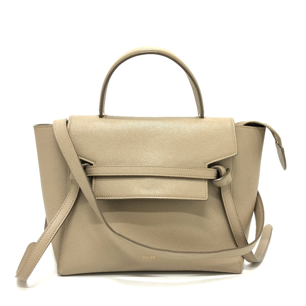 CELINE 189153 ベルトバッグ マイクロ 2WAYバッグ ショルダーバッグ 肩掛けバッグ カバン バッグ ハンドバッグ レザー レディース ベージュ
