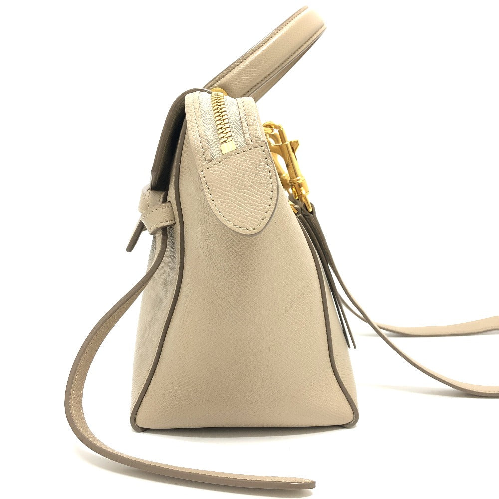 CELINE 189153 ベルトバッグ マイクロ 2WAYバッグ ショルダーバッグ 肩掛けバッグ カバン バッグ ハンドバッグ レザー レディース ベージュ