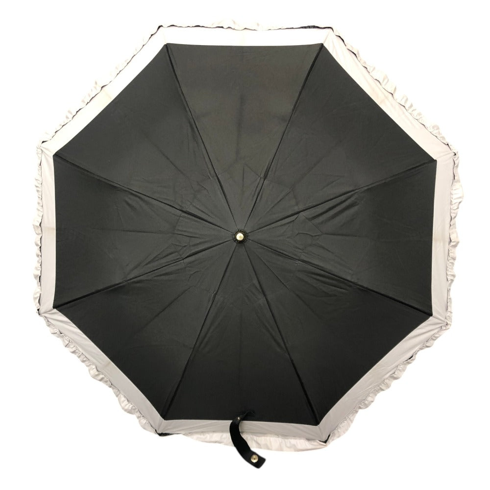 Viewlance Summer Shield Folding parasol, suitable for both sunny and rainy days, with bicolor and frill design. umbrella Nylon White/Black Used