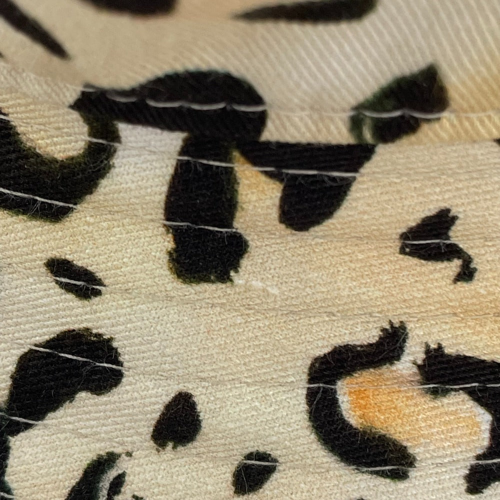 CELINE Gregory Edwards Leopard Print Bucket Hat, Unisex, Cotton, Yellow Beige