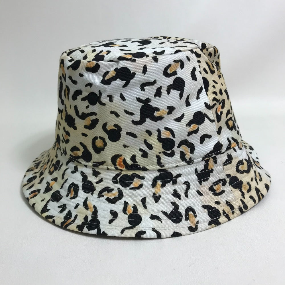 CELINE Gregory Edwards Leopard Print Bucket Hat, Unisex, Cotton, Yellow Beige