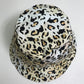 CELINE Gregory Edwards Leopard Print Bucket Hat, Unisex, Cotton, Yellow Beige