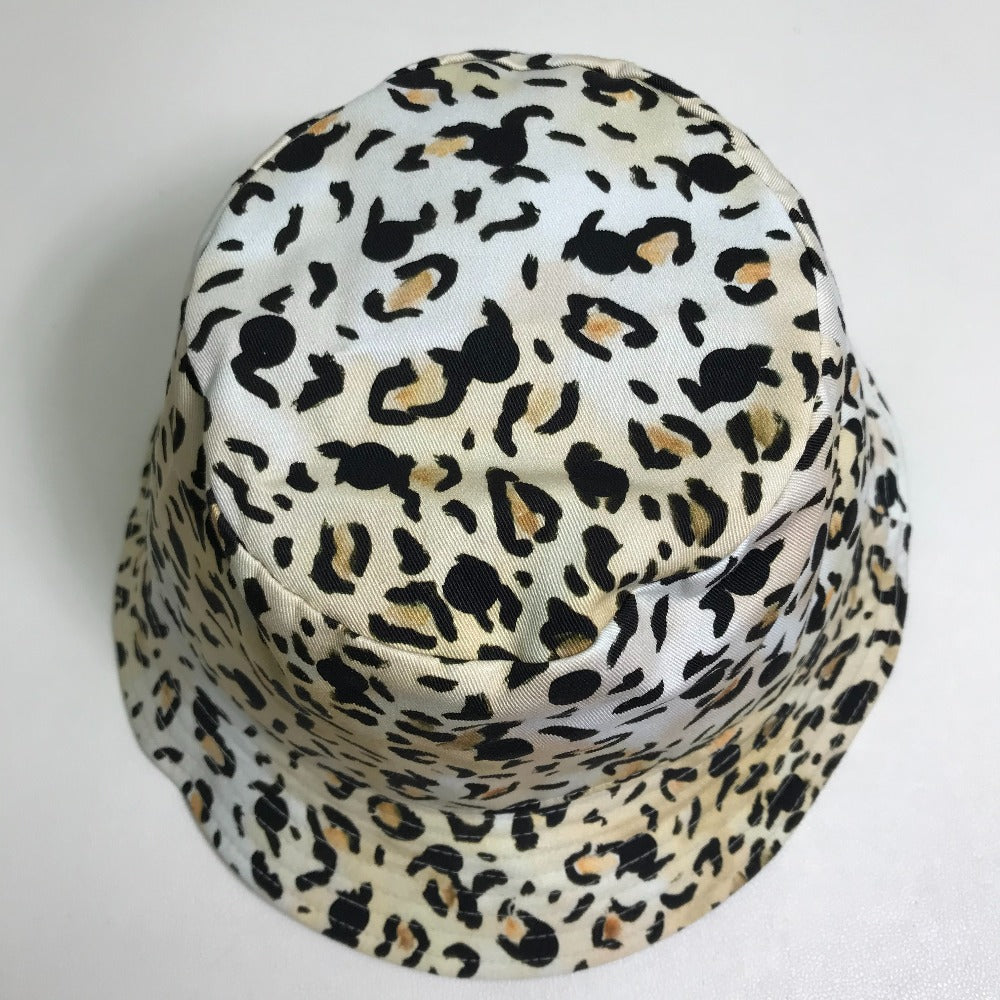 CELINE Gregory Edwards Leopard Print Bucket Hat, Unisex, Cotton, Yellow Beige