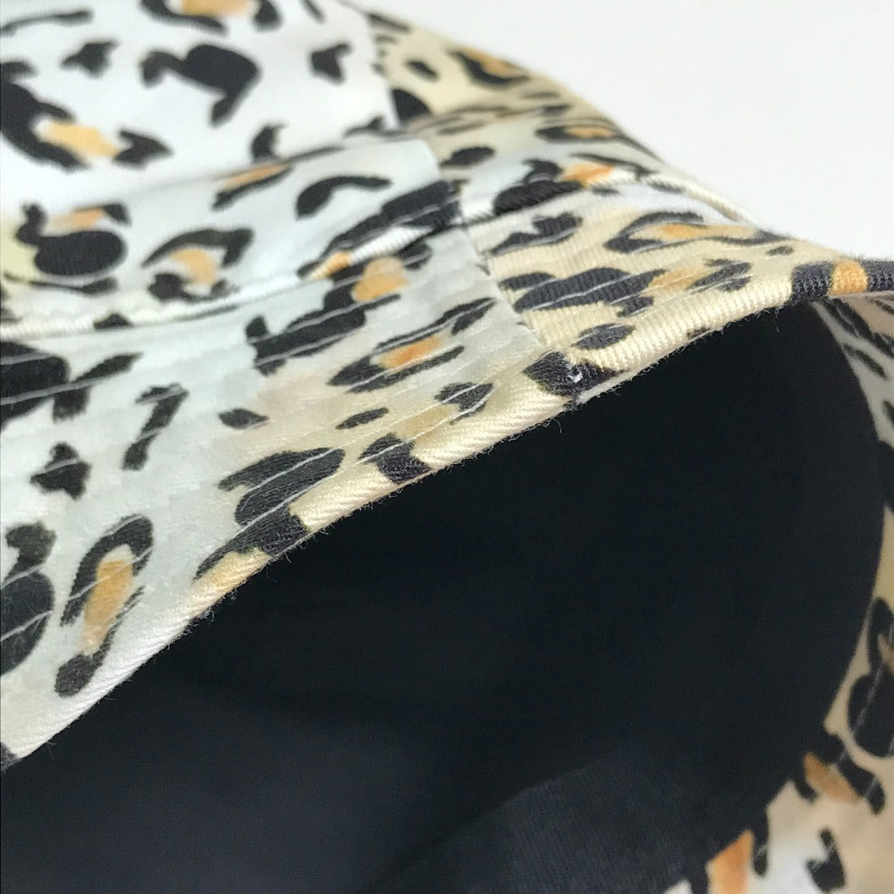 CELINE Gregory Edwards Leopard Print Bucket Hat, Unisex, Cotton, Yellow Beige