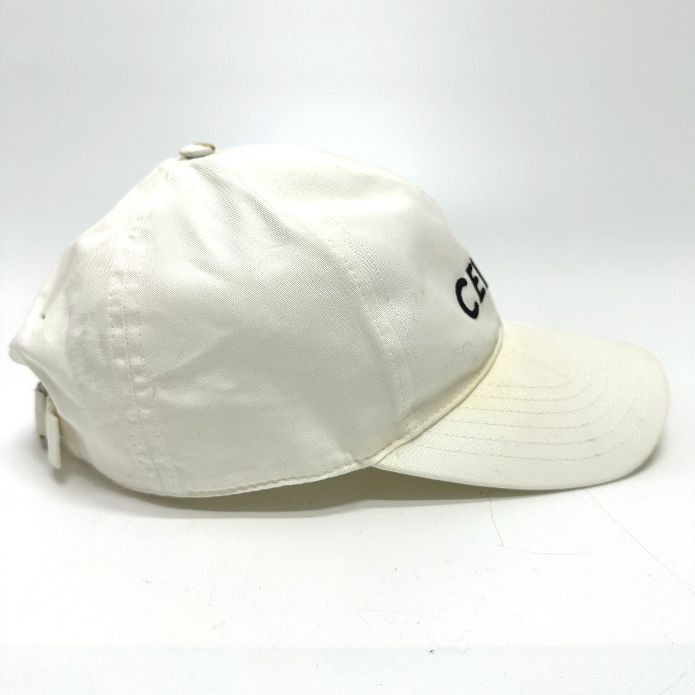CELINE 2AUS9969P Embroidered Baseball Cap, Cotton, Women's, White