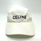 CELINE 2AUS9969P Embroidered Baseball Cap, Cotton, Women's, White