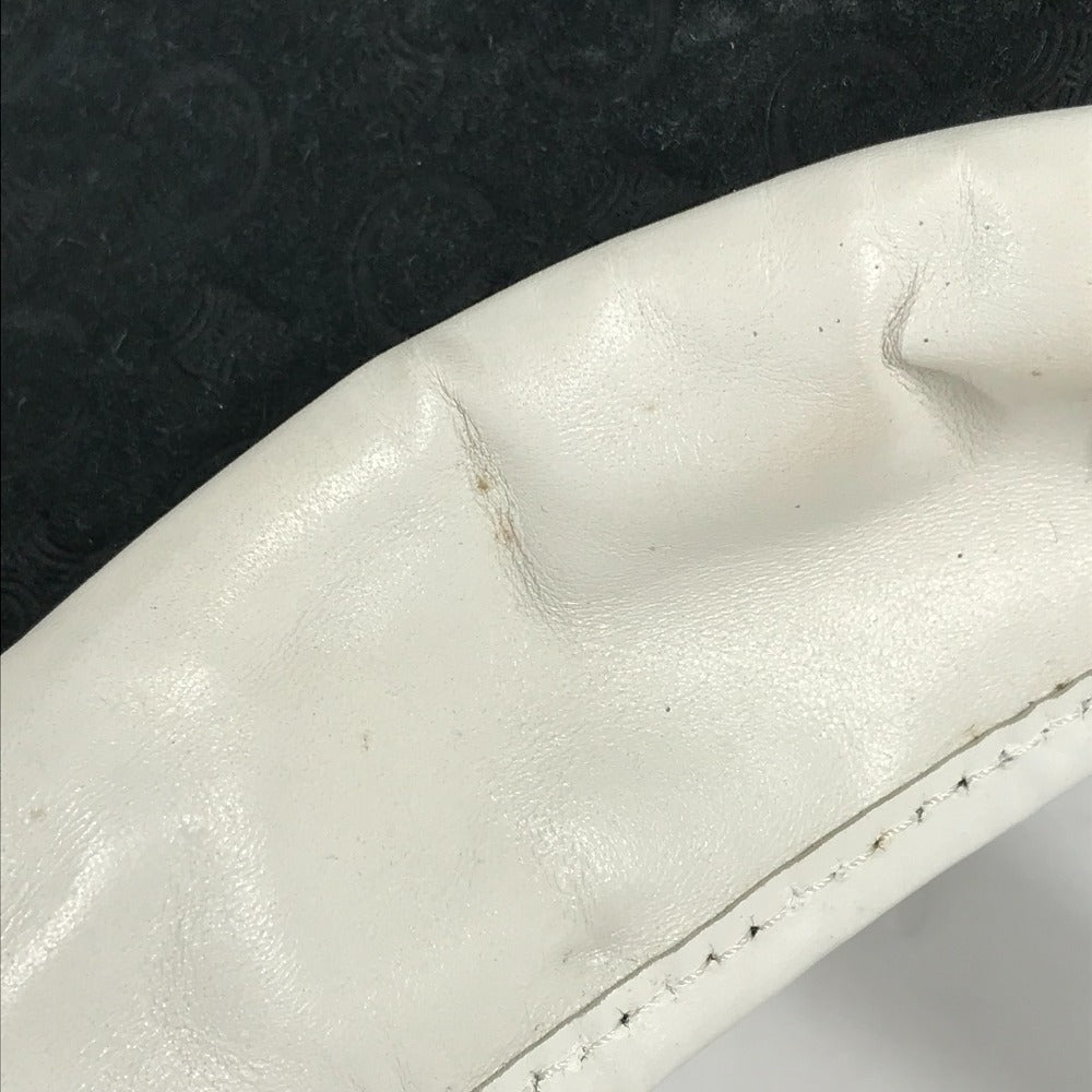 CELINE トリオンフ バイザー バイカラー 帽子 サンバイザー レザー/スエード レディース ブラック