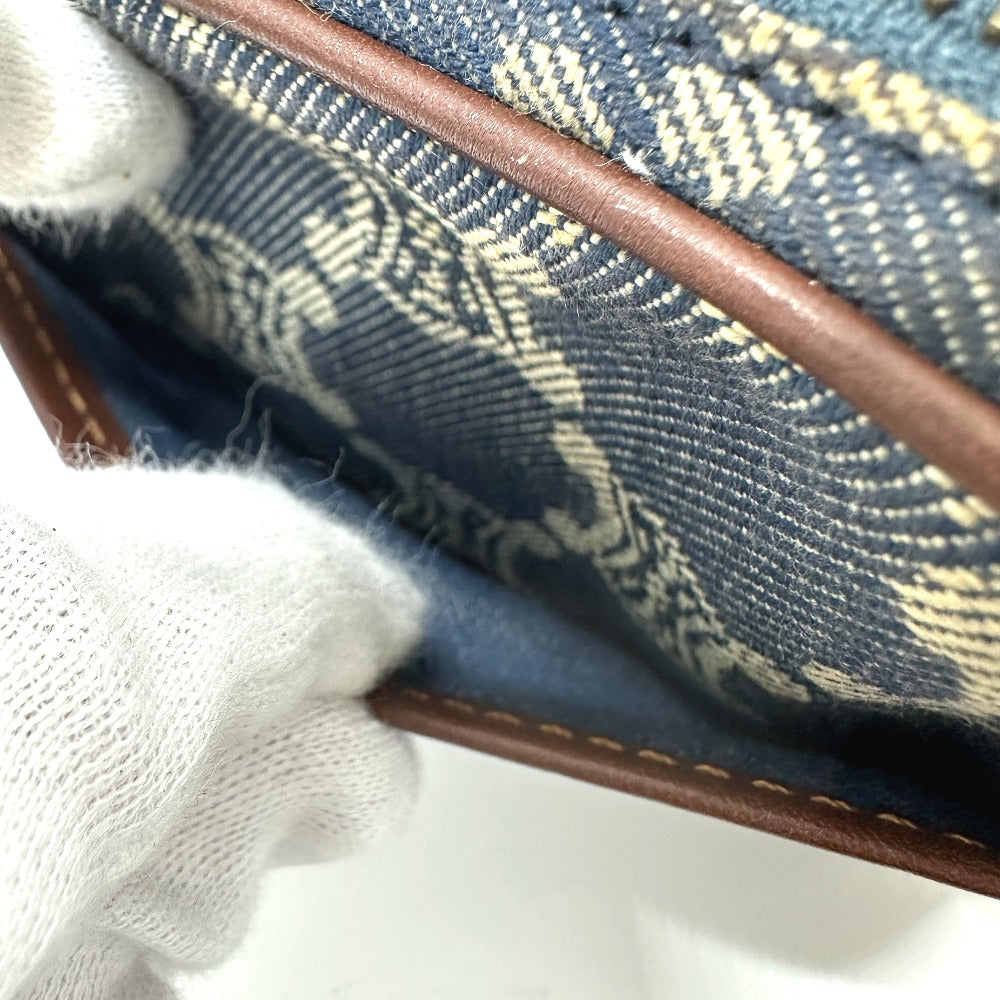 CELINE マカダム デニム ポーチ ベルト カバン ウエストバッグ デニム レディース ブルー