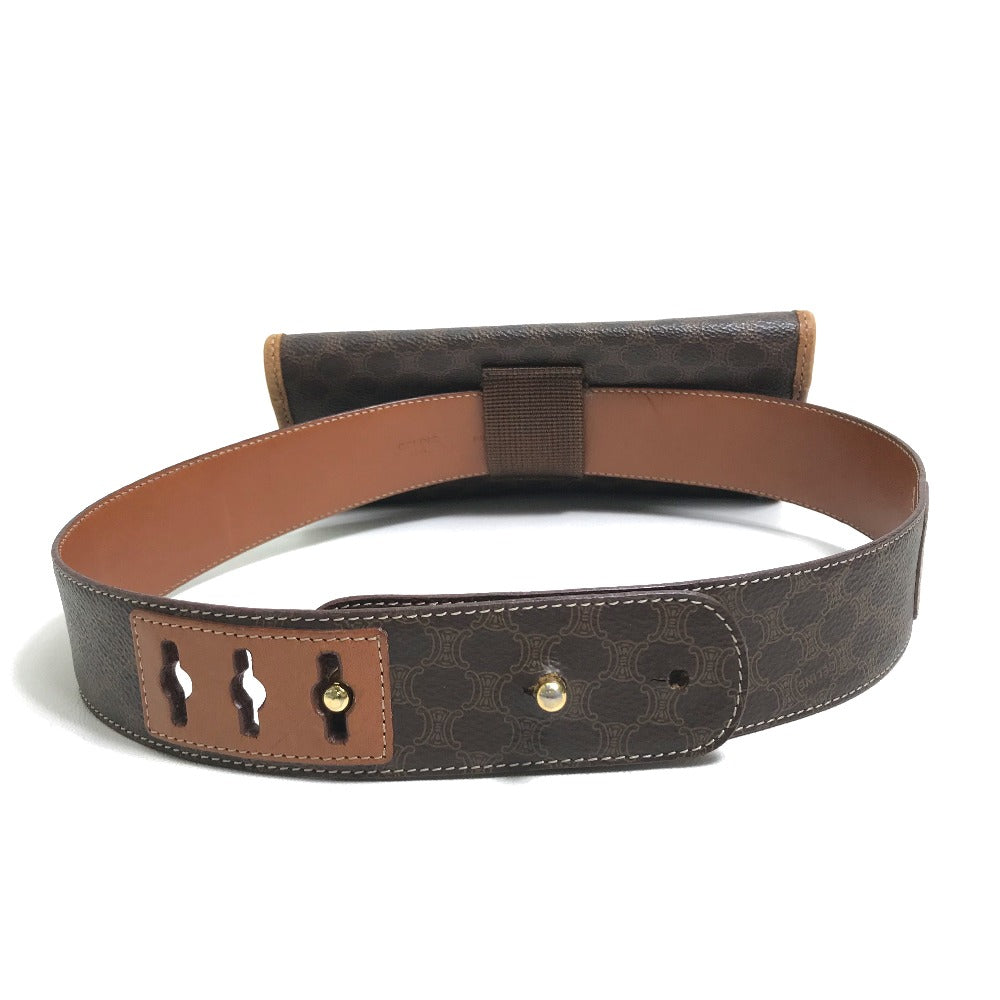 CELINE Macadam 2-Way Bag, Second Bag, Clutch Bag, Belt Bag, Waist Bag, PVC/Leather, Women's, Brown