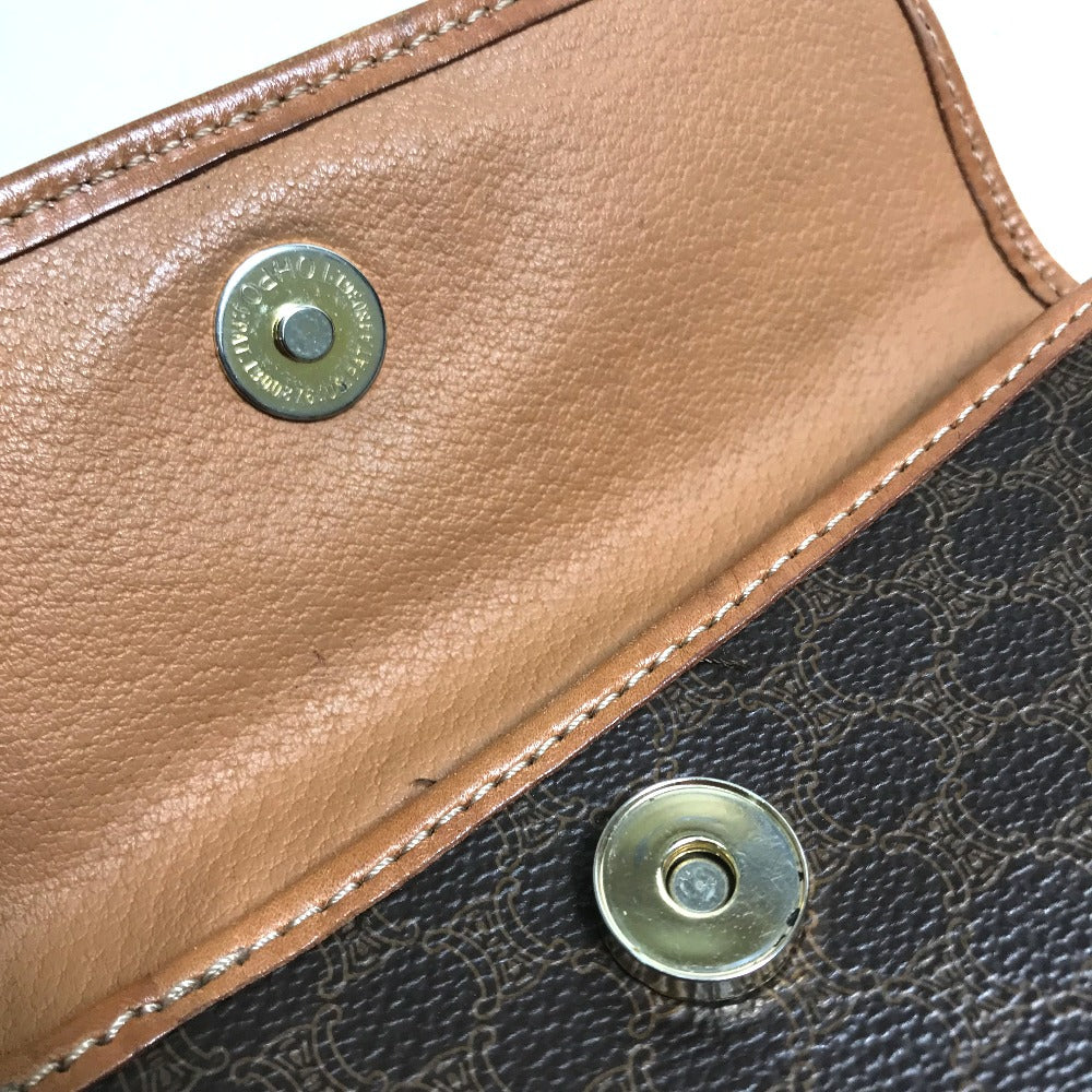 CELINE Macadam 2-Way Bag, Second Bag, Clutch Bag, Belt Bag, Waist Bag, PVC/Leather, Women's, Brown