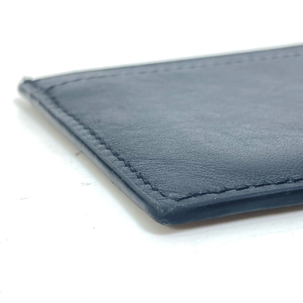 CELINE Card Holder, Logo, Pass Case, Business Card Holder, Leather, Black, Men's