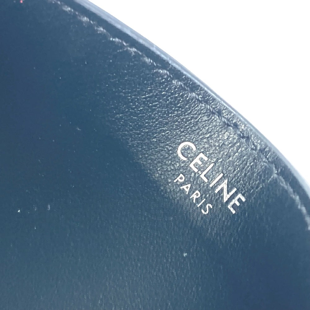 CELINE Card Holder, Logo, Pass Case, Business Card Holder, Leather, Black, Men's