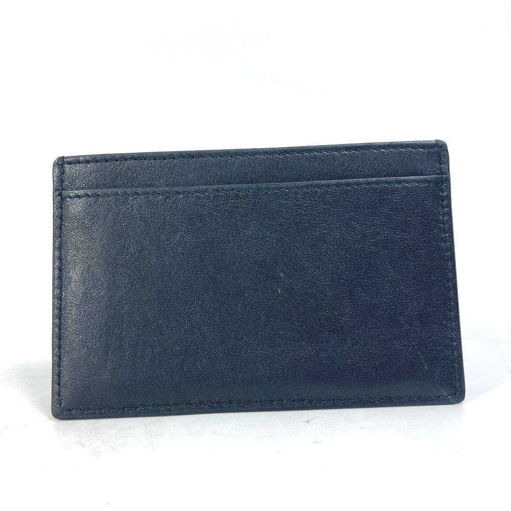 CELINE Card Holder, Logo, Pass Case, Business Card Holder, Leather, Black, Men's