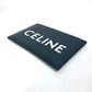 CELINE Card Holder, Logo, Pass Case, Business Card Holder, Leather, Black, Men's