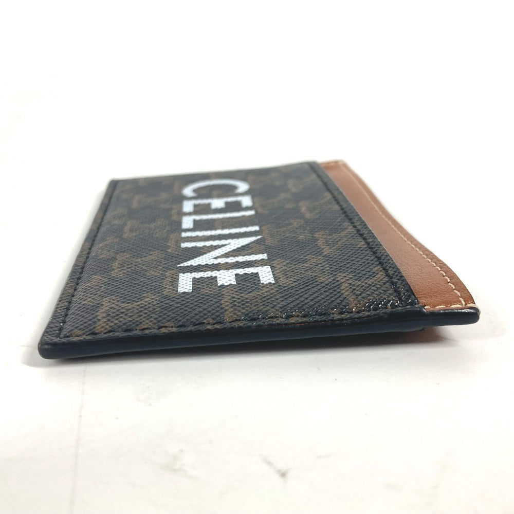 CELINE ロゴ トリオンフ 名刺入れ パスケース カードケース キャンバス レディース ブラウン