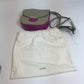 CELINE Two-Tone Trotter Small Crossbody Shoulder Bag in Leather, Gray and Purple-Pink